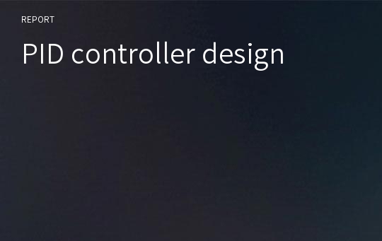 PID controller design