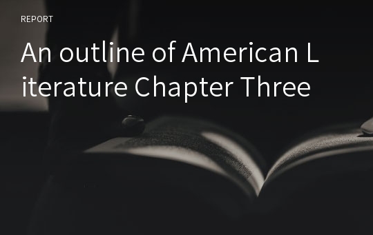 An outline of American Literature Chapter Three