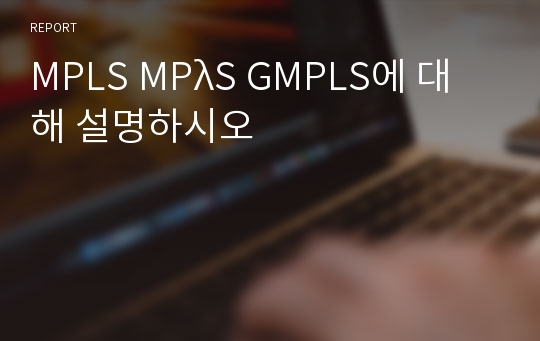 MPLS MPλS GMPLS에 대해 설명하시오