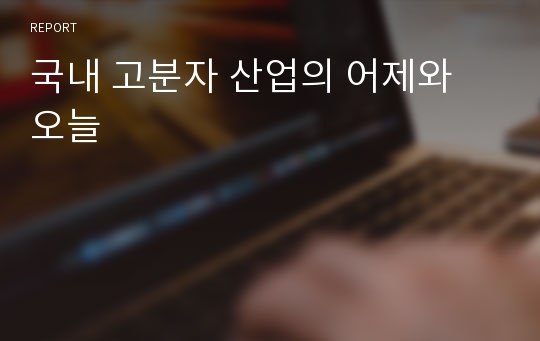 국내 고분자 산업의 어제와 오늘