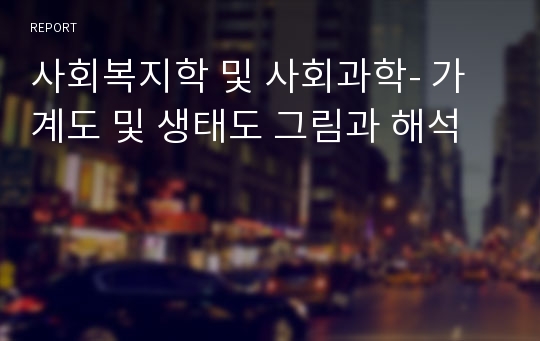 사회복지학 및 사회과학- 가계도 및 생태도 그림과 해석