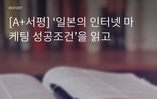 [A+서평] ‘일본의 인터넷 마케팅 성공조건’을 읽고