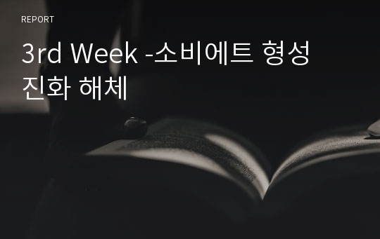 3rd Week -소비에트 형성 진화 해체