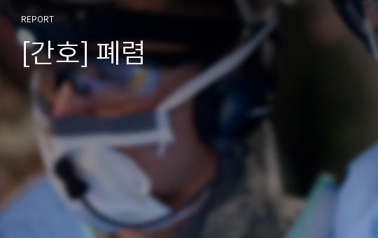 [간호] 폐렴