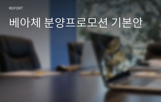 베아체 분양프로모션 기본안