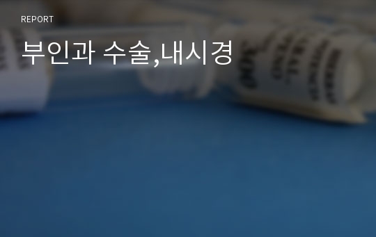 부인과 수술,내시경