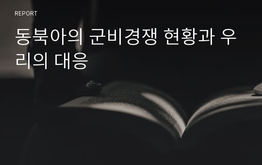 동북아의 군비경쟁 현황과 우리의 대응