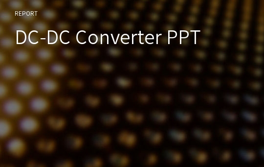 DC-DC Converter PPT