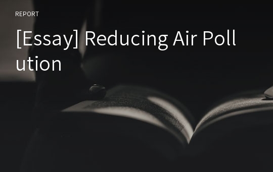 [Essay] Reducing Air Pollution