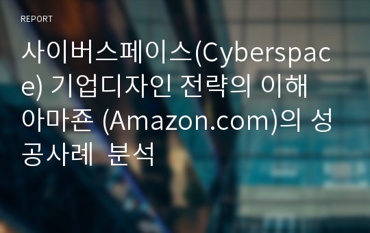 사이버스페이스(Cyberspace) 기업디자인 전략의 이해  아마죤 (Amazon.com)의 성공사례  분석