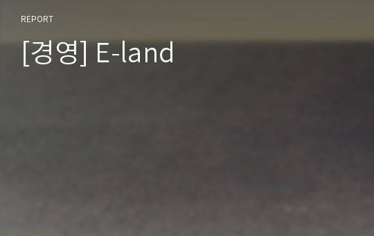 [경영] E-land