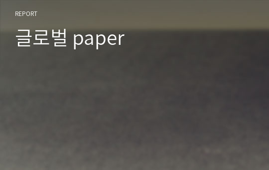 글로벌 paper