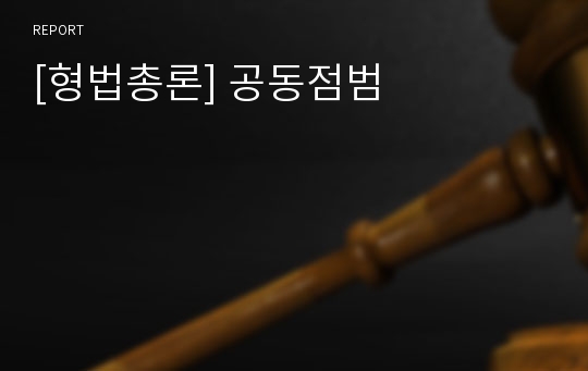 [형법총론] 공동점범