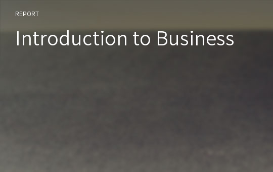 Introduction to Business