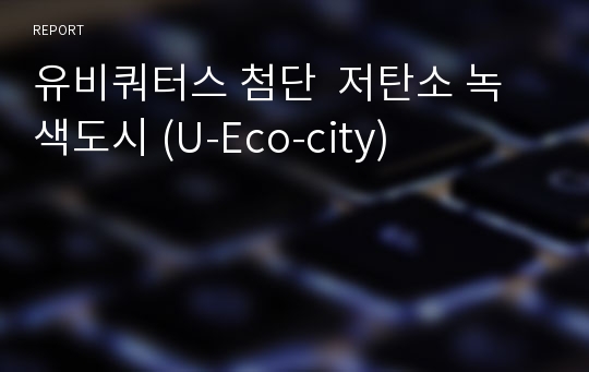 유비쿼터스 첨단  저탄소 녹색도시 (U-Eco-city)