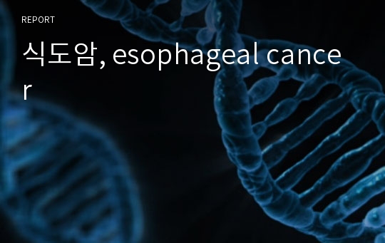 식도암, esophageal cancer