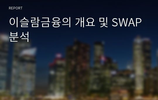 이슬람금융의 개요 및 SWAP분석