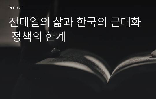 전태일의 삶과 한국의 근대화 정책의 한계
