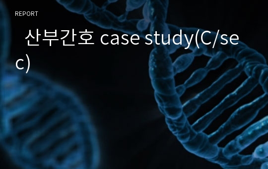   산부간호 case study(C/sec)