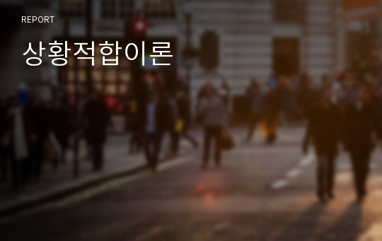 상황적합이론