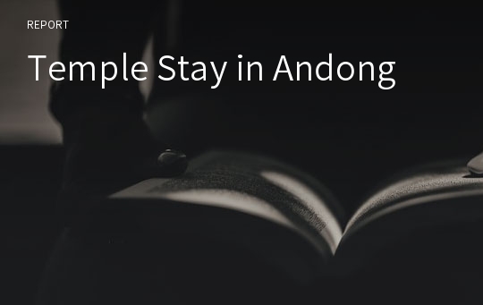 Temple Stay in Andong