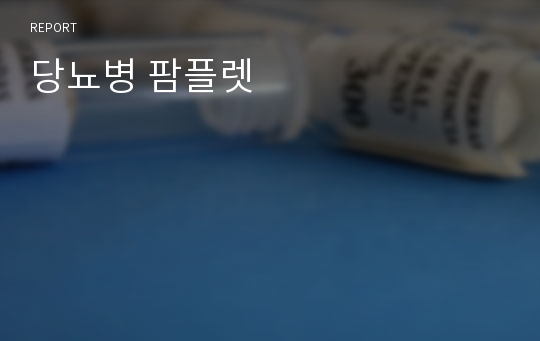 당뇨병 팜플렛