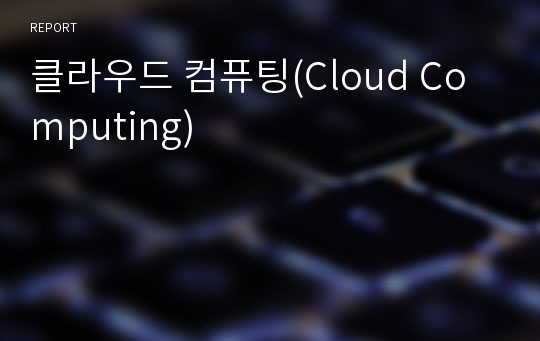 클라우드 컴퓨팅(Cloud Computing)