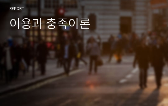 이용과 충족이론