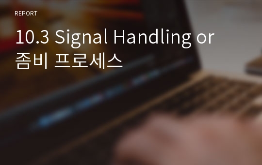 10.3 Signal Handling or 좀비 프로세스