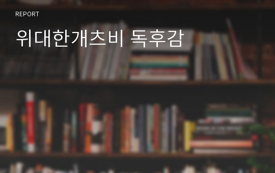 위대한개츠비 독후감