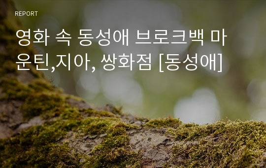 영화 속 동성애 브로크백 마운틴,지아, 쌍화점 [동성애]