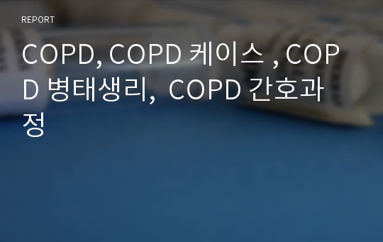 COPD, COPD 케이스 , COPD 병태생리,  COPD 간호과정