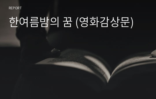 한여름밤의 꿈 (영화감상문)