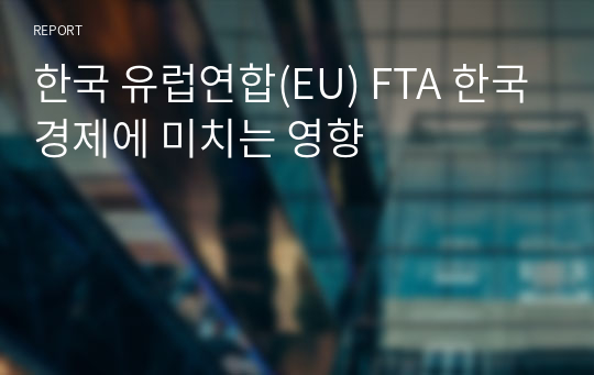 한국 유럽연합(EU) FTA 한국경제에 미치는 영향