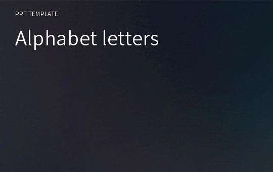 Alphabet letters