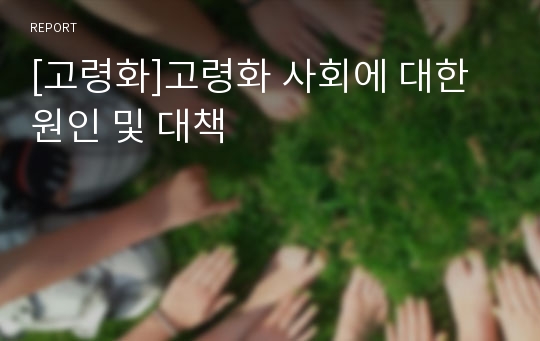 [고령화]고령화 사회에 대한 원인 및 대책