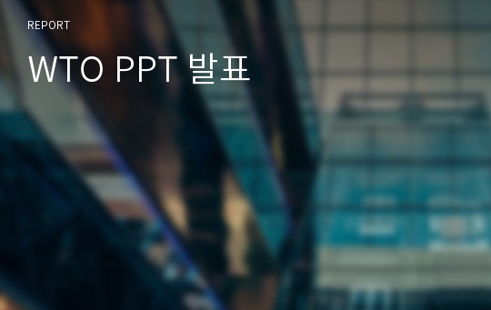 WTO PPT 발표
