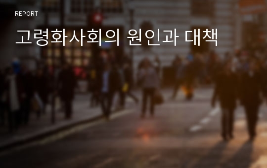 고령화사회의 원인과 대책