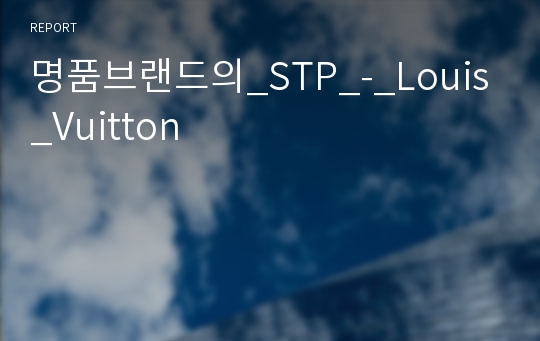 명품브랜드의_STP_-_Louis_Vuitton