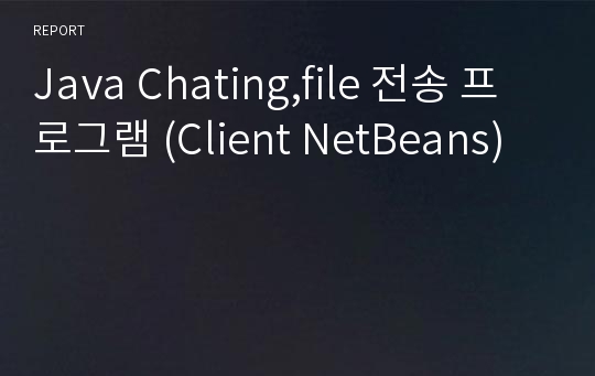 Java Chating,file 전송 프로그램 (Client NetBeans)