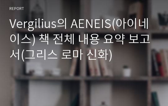 Vergilius의 AENEIS(아이네이스) 책 전체 내용 요약 보고서(그리스 로마 신화)