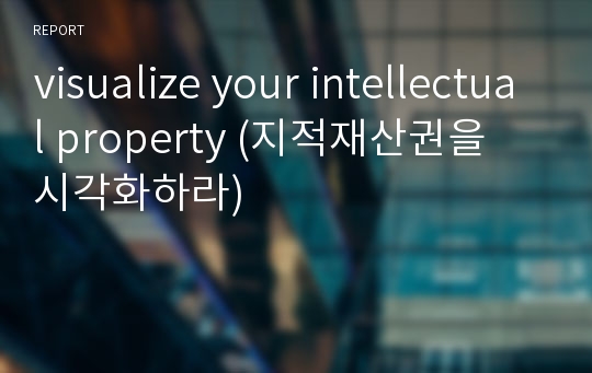 visualize your intellectual property (지적재산권을 시각화하라)