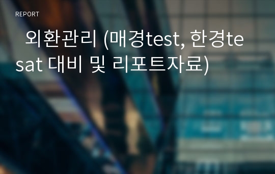   외환관리 (매경test, 한경tesat 대비 및 리포트자료)