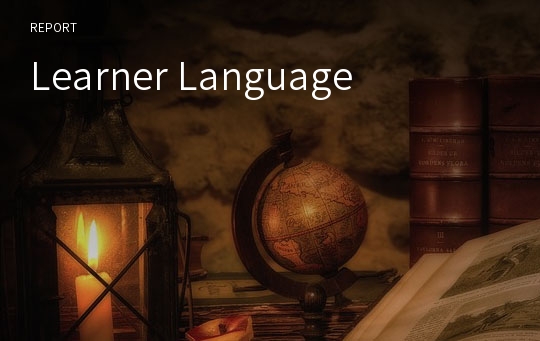 Learner Language