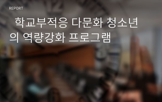   학교부적응 다문화 청소년의 역량강화 프로그램