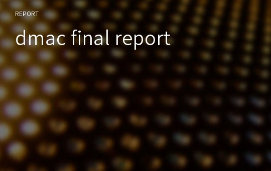 dmac final report