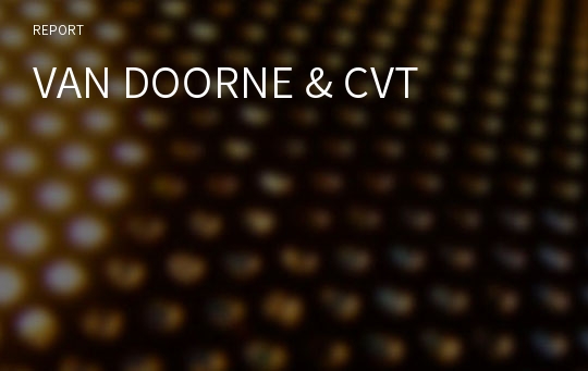 VAN DOORNE &amp; CVT