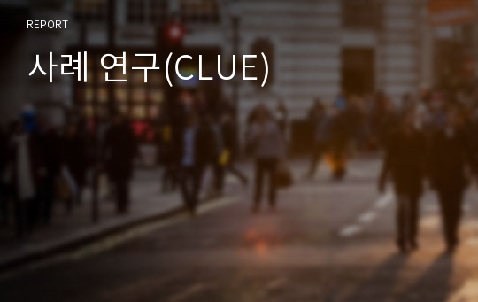 사례 연구(CLUE)