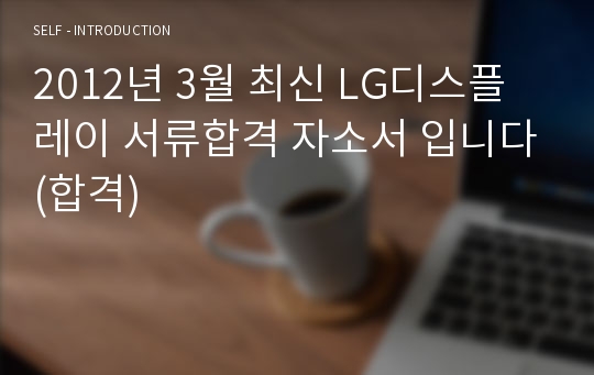 2012년 3월 최신 LG디스플레이 서류합격 자소서 입니다(합격)