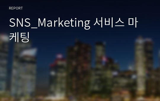 SNS_Marketing 서비스 마케팅